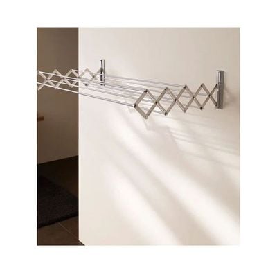 Foldable Wall Hanging Clothes Rack Silver 100cm