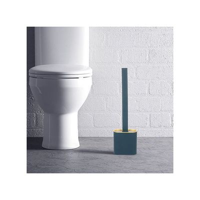 Flat Toilet Brush With Holder Easy Cleaning Green 36.00X4.80X10.00cm