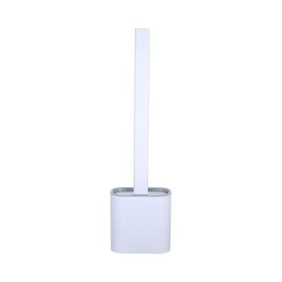 Wall Mount Flat Toilet Brush With Holder White