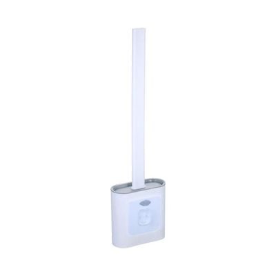 Wall Mount Flat Toilet Brush With Holder White