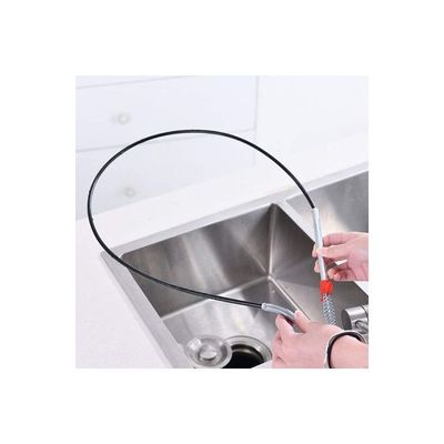 Sink Sewer Cleaning Hook Black/Silver 158cm