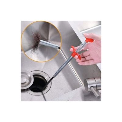 Sink Sewer Cleaning Hook Black/Silver 158cm