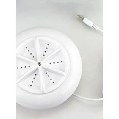 Portable Mini Ultrasound Washing Machine Turbine Washer Black/White