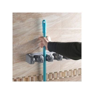 Multifunctional Wall Hanging Mop Rack Grey