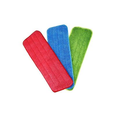 3-Piece  Mop Cloths Red/Blue/Green 42x38x14.5centimeter