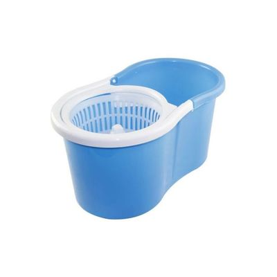 Mop With 360 Degree Rotating Head Blue/White 22.5x46x25.5centimeter