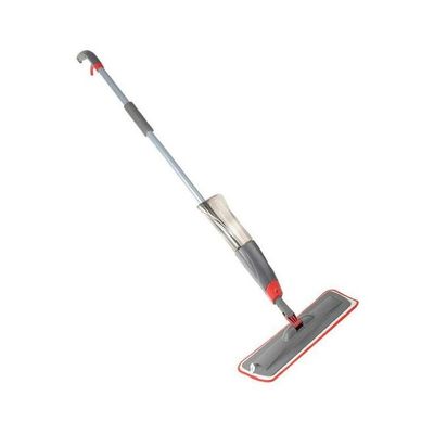 Microfiber Rotating Floor Mop Grey/Silver/Red