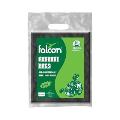 20-Piece Garbage Bags Black 80X110cm