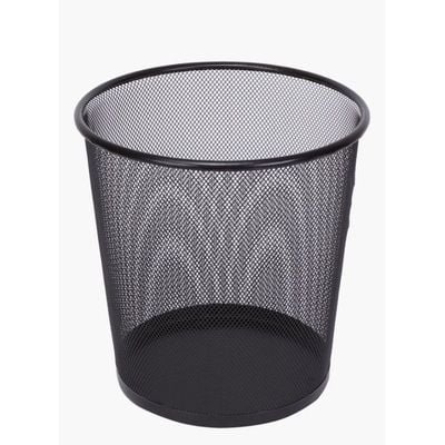 Mesh Metallic Bin Black 26.7x28.5x26.5centimeter