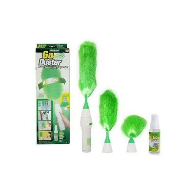 4-Piece Multipurpose Duster Cleaner Set Green/White 7 x 10 x 30centimeter