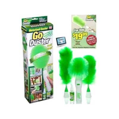3-Piece Motorized Duster Cleaner Green/White