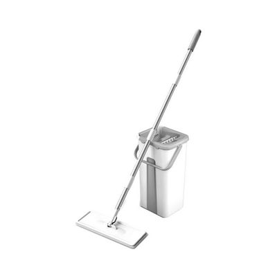 Microfiber Mop With Bucket Set Grey/White