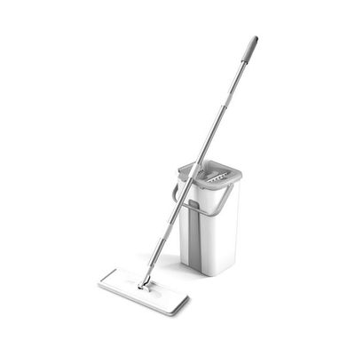 Microfiber Mop With Bucket Set Grey/White