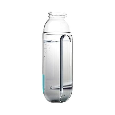 Daily Pill Boxes Organizer Drinking Water Bottle Clear/Blue 23.5x8cm