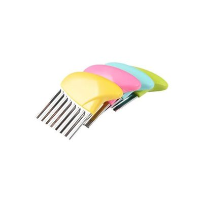 4-Piece Potato Chips Shaper Yellow/Green/Pink 110x80x20millimeter