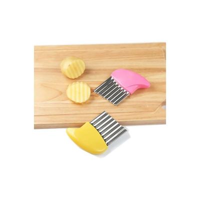 4-Piece Potato Chips Shaper Yellow/Green/Pink 110x80x20millimeter