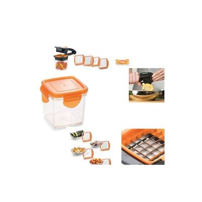 7-Piece Vegetable Cutter Set Orange/Black/Silver 215x135x80millimeter