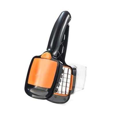 5-Piece Stainless Steel Vegetable Chopper Orange/Black 0.425kg