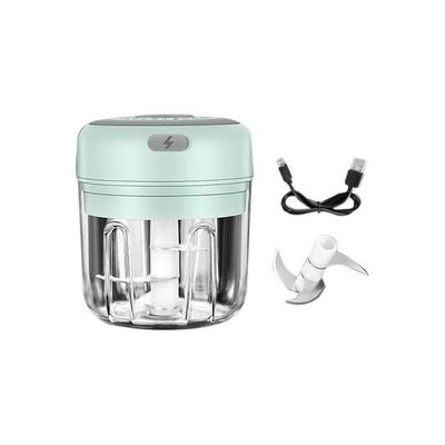 Electric Household Small Meat Grinder Green/Clear