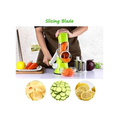 Manual Vegetable Cutter Green/White/Silver 26x11.5x24cm