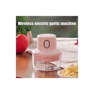 Electric Household Small Meat Grinder Pink/Clear