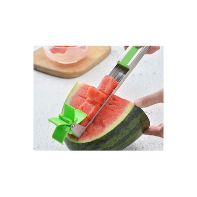 Stainless Steel Watermelon Cutter Silver/Green 30centimeter