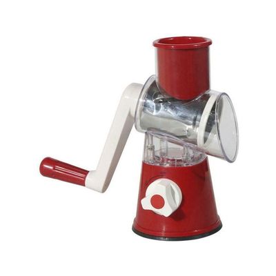 Multi-Function Drum Rotary Grater Red/Clear/White 24.50 x 12.50 x 19cm