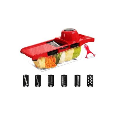 Multifunctional Stainless Steel Vegetable Cutter Red/Black 425g