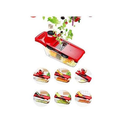 Multifunctional Stainless Steel Vegetable Cutter Red/Black 425g