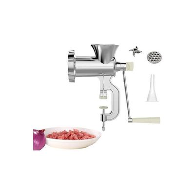 Electric Household Small Meat Grinder Silver