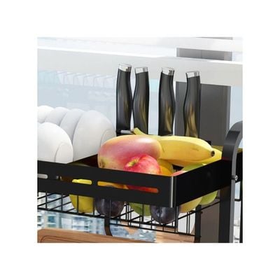 Multi-Functional Shelf For Kitchen Sink Black