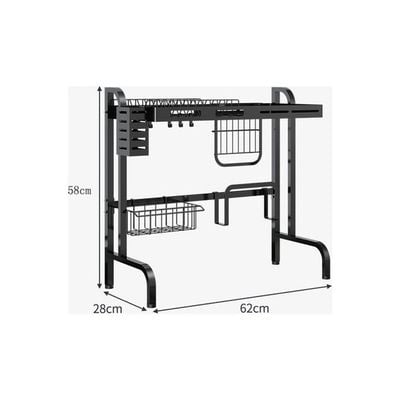 Multi-Functional Shelf For Kitchen Sink Black