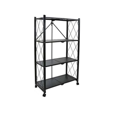 4-Tire Kitchen Storage Racks black 120x40x13cm