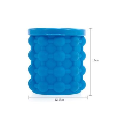 Silicone Ice Bucket Blue 14 x 12.5 x 12.5centimeter