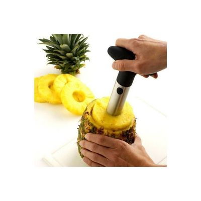 Stainless Steel Pineapple Peeler Silver/Black 83.7x83.7x245millimeter