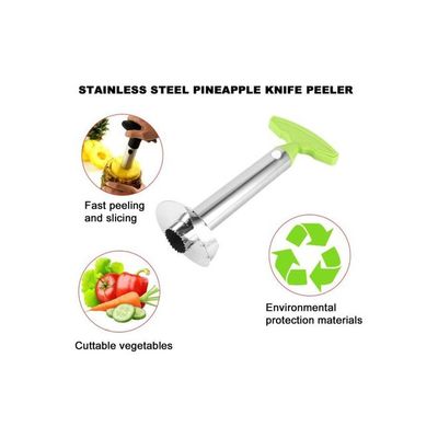 Stainless Steel Pineapple Slicer Silver/Green 245x83.7 x83.7millimeter