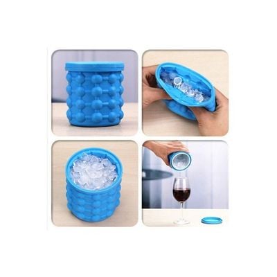 Ice Maker Bucket Blue 13x13x14centimeter