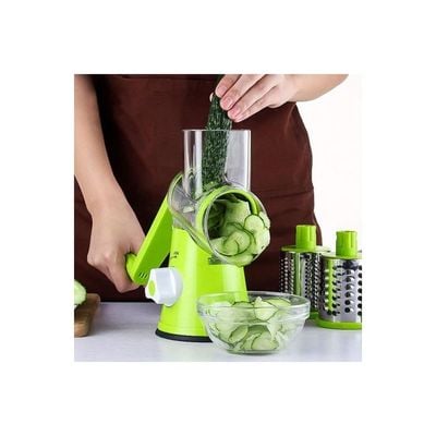 3-In-1 Handheld Spiral Vegetable Slicer Green/Clear 12x12x7inch