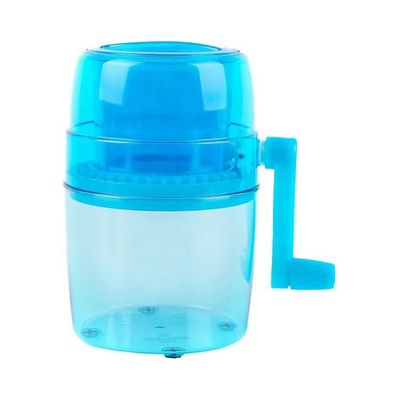 Ice Shaver Machine, Hand Crank Operated Ice Breaker Ice Crusher Maker Snow Cone Machine Blue 140x140x150mm