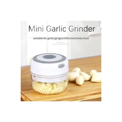 Mini Grinder Electric Garlic Chopper White