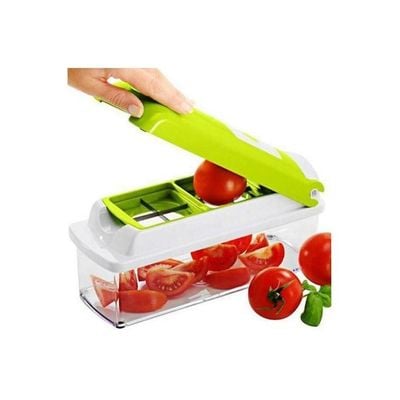 12-Piece Nicer And Dicer Set Green/White/Clear