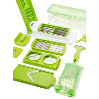 Multifunctional Food Slicer White/Green/Clear 27x26x14centimeter