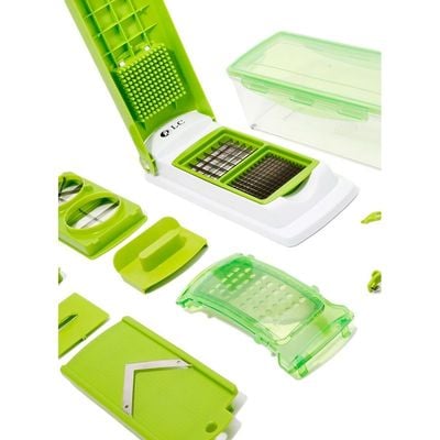 Multifunctional Food Slicer White/Green/Clear 27x26x14centimeter