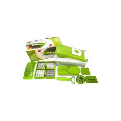 2-In-1 Chopper And Slicer Set Green