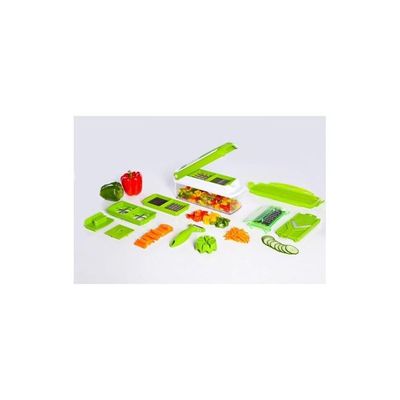 2-In-1 Chopper And Slicer Set Green