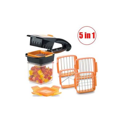 All-In-One Vegetable Chopper And Slicer Black/Orange