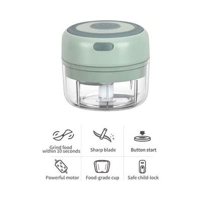 Household Electric Mini Garlic Chopper Green