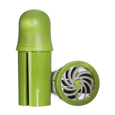 Vegetables Chopper With Stainless Steel Blade Green/Silver 10centimeter