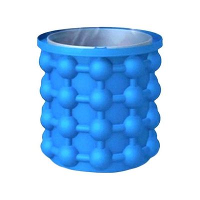 Silicone Ice Bucket Blue 11centimeter