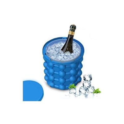 Silicone Ice Bucket Blue 11centimeter